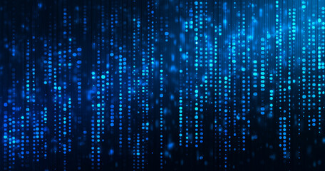 Blue background with digital dots, vector illustration