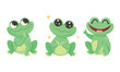 © Happypictures - A collection of playful cartoon frogs displaying their cute and joyful expressions