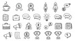 © Ophelia - Hand-drawn business doodles collection with icons of success and communication