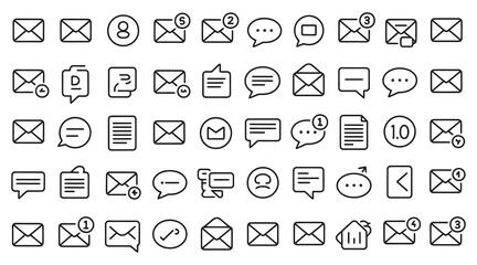 Alphabet and numbers vector collection for web and mobile design