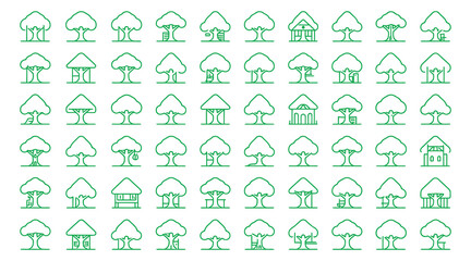 Abstract geometric house icon set for web design