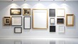 © cychAiStudio   - Elegant art gallery wall featuring a collection of frames with space for text
