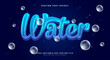 © Easin Arafat - Water 3d editable text effect Template Suitable for Bubble Style