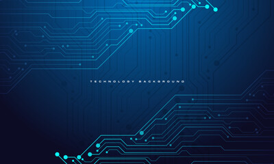 abstract blue circuit cyber technology connected lines electronics computer digital design modern fu