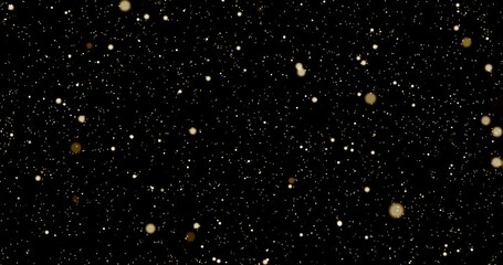 Wall Mural - Particles slowly falling down. Abstract animation.