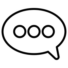 commment icon simple thin line stroke