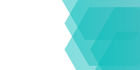 Wall Mural - abstract modern background featuring overlapping translucent hexagons. teal, ranging from light aqua