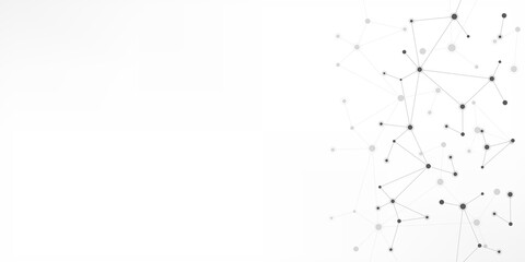 Aufkleber - Molecular structure and genetic engineering, molecules DNA, neural network, scientific research. Abstract background for innovation technology, science, healthcare, and medicine
