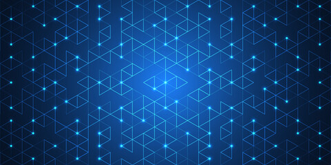 Wall Mural - abstract technology background with a seamless pattern of simple geometric shapes. stylish texture