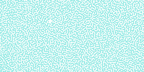 Fototapete - Turing Abstract Pattern, suitable for any business. White and blue color diffusion reaction seamless pattern.An abstract Reaction-diffusion or Turing pattern formation, coral reef, natural texture,	
