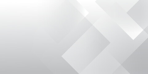 Fototapete - Abstract white and grey triangle overlay texture background. Modern elegant white gray banner background with creative design and shiny lines.Light gray triangle abstract subtle vector background..	