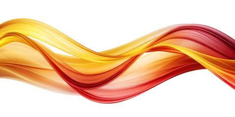 abstract orange wave on transparent background