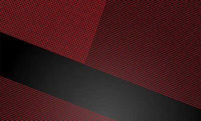 Wall Mural - Black and red color patterns lines abstract digital carbon fiber background