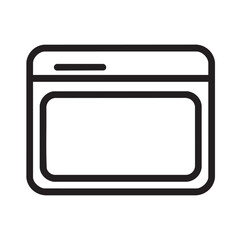 Simple browser window outline for digital interface design