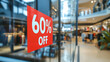 © Natali08 - Sale sign displaying 60% off inside modern retail store
