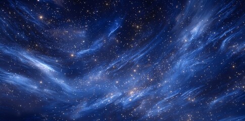 Wall Mural - a 360-degree space environment featuring a nebula and stars is presented in equirectangular projecti