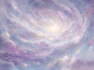 Wall Mural - the universe features a starry sky with flares, a bright planet, and a cosmic blue starry sky within