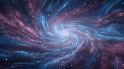 Wall Mural - a wormhole serving as a tunnel through time and space is filled with millions of stars and nebulae, 