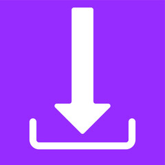 Download icon with purple background
