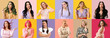 © Pixel-Shot - Collage of many beautiful women with different hairdo on color background