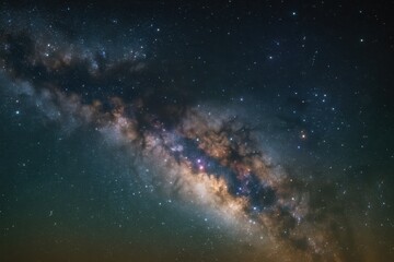 Wall Mural - Breathtaking deep space nebula, a swirling kaleidoscope of vibrant cosmic dust and gas clouds in shades of purple, blue, and pink, with millions of distant stars twinkling like diamonds.
