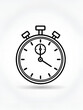 © Ann - Fast stopwatch line icon, time management concept, urgent work. Fast delivery shipping service sign with timer. Speed clock symbol urgency, deadline, time management, competition sign - vector
