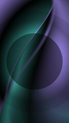 Aufkleber - Blue violet holographic glossy wave and circle abstract motion background. Vertical looped video animation