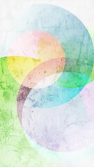 Aufkleber - Colorful grunge circles abstract motion background. Vertical looped video animation