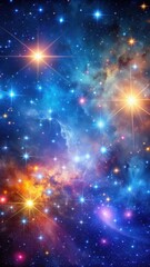 Wall Mural - Celestial backdrop with vibrant stars in deep space
