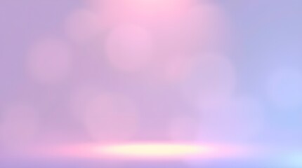 Wall Mural - Dreamy Soft Focus Glow. A gentle gradient of pinks and purples creates a soothing, ethereal atmosphere. Soft light bokeh dots are scattered across, enhancing the dreamy quality. 