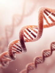 Aufkleber - Clinical Genomics DNA Double Helix Structure with Genetic Code Sequences for Medical Research and Personalized Medicine Innovation in Healthcare