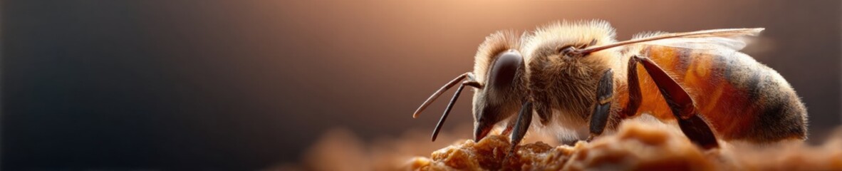 Aufkleber - Detailed Bee Specimen with Visible Wing Anatomy and Natural Posing for Scientific Research and Entomology Education - Biological Accuracy Trend