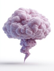 Aufkleber - Futuristic Pink Cloud Sculpture with Smooth Organic Texture in Minimalist Style for Tech and Digital Visual Content Creation