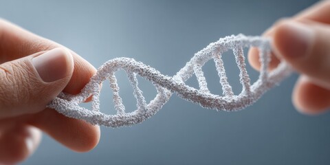 Poster - Precision Medicine Collaboration Medical Professionals Analyzing Holographic DNA Helix in Advanced Genomic Research Lab for Targeted Gene Therapy