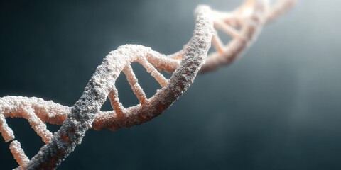 Aufkleber - Advanced DNA Helix Structure Model Highlighting Genomic Sequencing and Genetic Testing for Personalized Medicine Innovation and Clinical Research