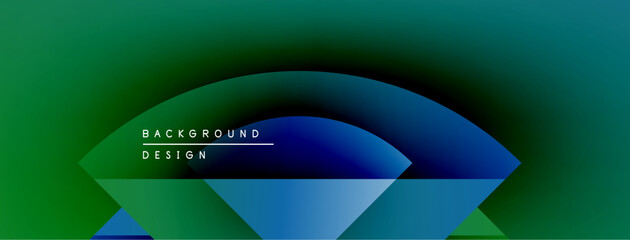 Poster - Abstract gradient background. Blue, green hues blend smoothly. Text reads background design within shape. Minimalist, modern aesthetic.