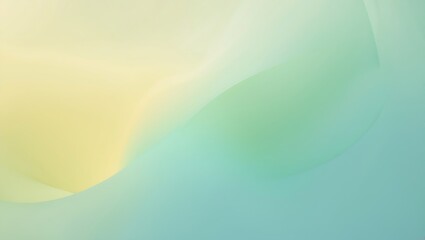 Canvas Print - soft pastel gradient background featuring blended yellow green and blue organic shapes
