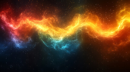 Wall Mural - cosmic nebula galaxy in outer space featuring colorful clouds of gas and dust and twinkling stars