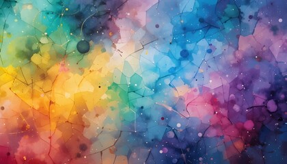 Wall Mural - big set of bright colorful vector watercolor brush background design elements for creative and artis
