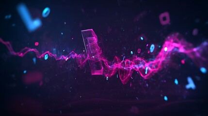 abstract data flow futuristic technology background