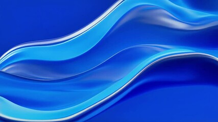 Poster - Abstract Blue Wave Motion Graphics: Dynamic Fluid Swirls