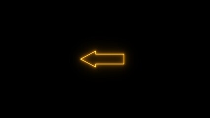 Wall Mural - Neon arrow symbol icon. Glowing neon light arrow icon illustration. neon road sign.