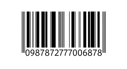 simple barcode illustration on black background for product identification and inventory management 