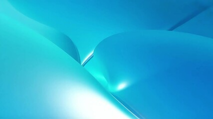Poster - Abstract Blue Wave Forms: Dynamic Gradient Animation
