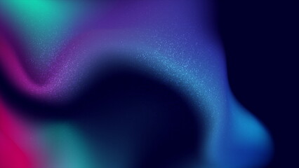 Aufkleber - Abstract blue and purple liquid wavy shapes futuristic grainy background