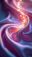 Wall Mural - Pink fabric with a spiral design and a glowing effect. Concept of elegance and sophistication