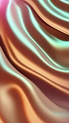 Poster - Peach Satin Drape Abstract Motion Background