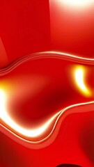 Poster - Abstract Red Wave: Dynamic Fluid Motion Graphics