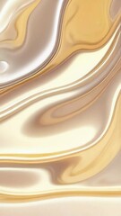 Poster - Golden Fluid Waves Abstract Motion Background