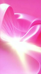 Poster - Abstract Pink Fluid Motion: Dynamic Waves of Color